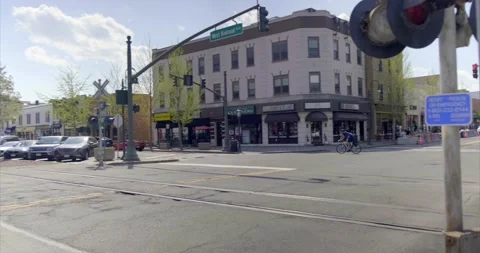 4K Pan Left Footage - Multi-way Intersections in Township of Tenafly, New Jersey Stock Footage 152845407