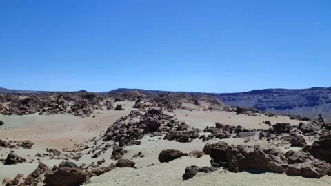 4k pan video of spectacular Teide Mountain, Tenerife,Canary Island, Spain. Stock Footage 201888142