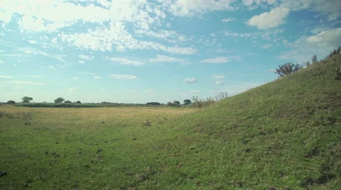 4k Pan to WW2 emplacement Stock Footage 53848571