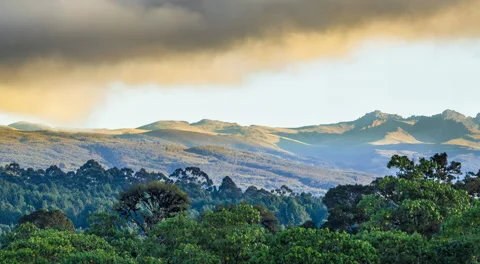 4k panning shot of Mount Kenya Video stock 47238470