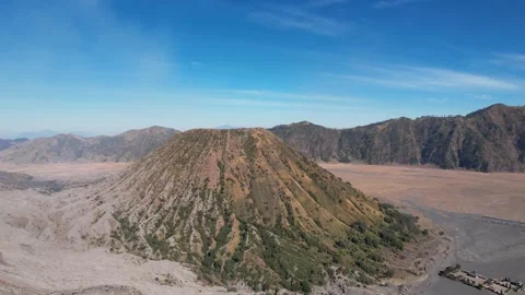 4K Panoramic Drone Video around Mount Bromo Crater, East Java Indonesia Stock Footage 296265930