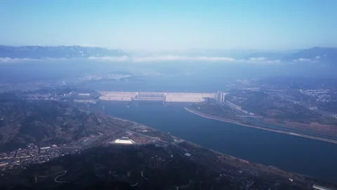 4K Panoramic Scenery of Three Gorges Dam Video stock 340398683