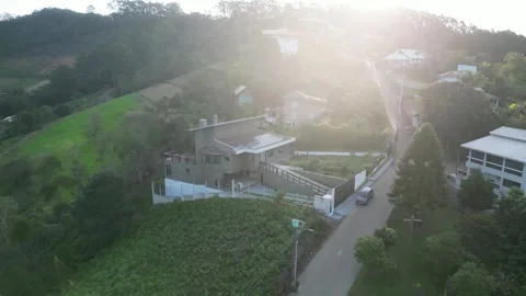 4k Panoramic sunset view in Pedra Azul in the state of Espirito Santo - Brazil. Stock Footage 261913887