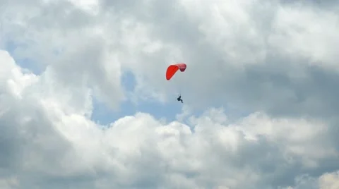 4k, Paraglider flying high in the mountains Video stock 56436849