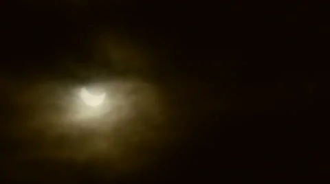 4K Partial Solar Eclipse of 23 OCtober 2014 Stock Footage 54717172