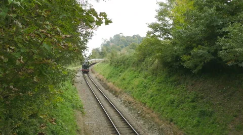 4K Passenger Steam Train Stock Footage 56096556
