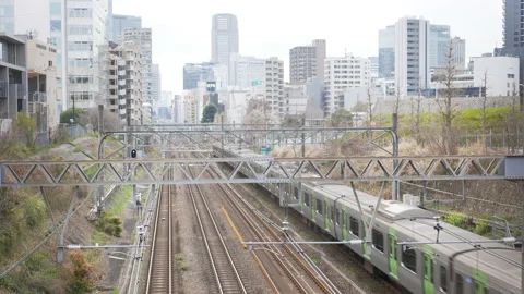 4K Passenger train passing . Stock Footage 238732526