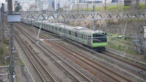 4K Passenger train passing . Stock Footage 238904590
