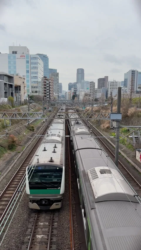 4K Passenger train passing . Stock Footage 240981021