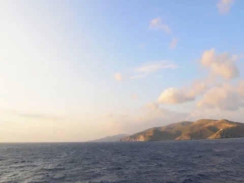 4k Passing by Greece Islands Stock Footage 77457661