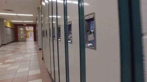 4k passing locks in high school Stock Footage 62942794