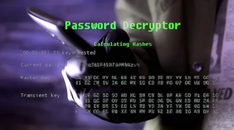 4K Password Hacking Smartphone Stock Footage 51035111