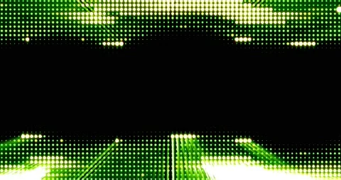 4k pattern for text with a top and bottom border made from waves of green lights Stock Footage 137696441