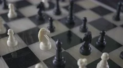 4K Queen Takes King Checkmate Chess Game, Stock Video