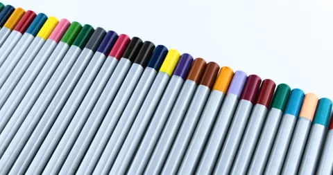 4k Pencils Background. Uniform geometric group of graphic pencils Stock Footage 107556644