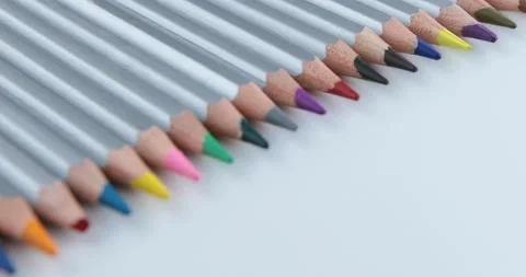 4k Pencils Background. Uniform geometric group of graphic pencils Stock Footage 107556932