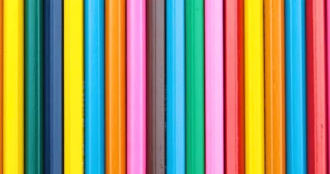 4k Pencils Background. Uniform geometric group of graphic pencils Stock Footage 107560878
