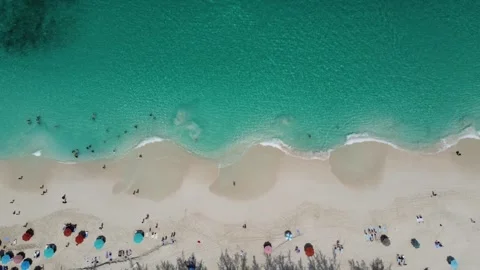 4К People chilling in transparent blue ocean in Bahamas. 스톡 동영상 282927612