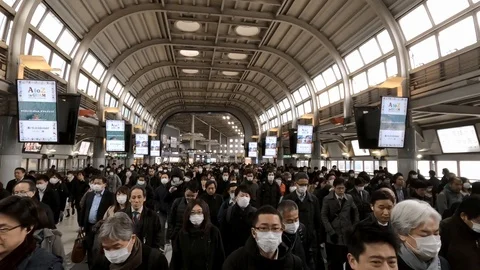 4K, People wearing the mask as precautionary measures coronavirus from China-Dan Stock Footage