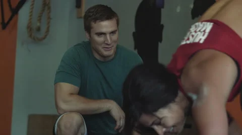 4k Personal Trainer Working with a Client Stock Footage 55016946