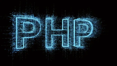 4k PHP Programming language word tag cloud,binary computer code. Stock Footage 111509717