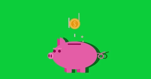 4K Piggy Bank Animation | Loopable Stock Footage 108859866