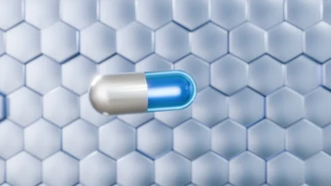 4K Pill Dissolve 3D Animation Extreme Close-Up Stock Footage 317158618