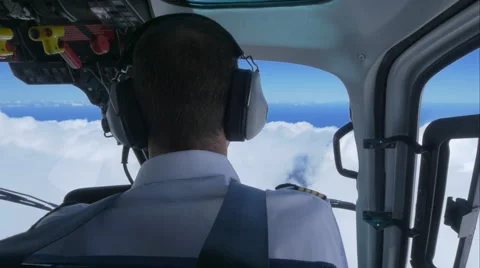 4K Pilot flying over the clouds Stock Footage 57912086