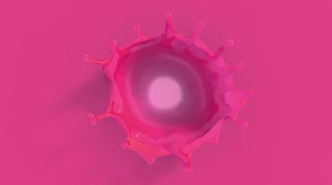 4k pink paint drop falling in slow motion in pink paint Stock Footage 61714932