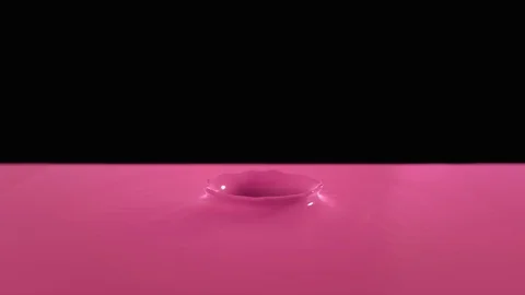 4k pink paint or nail polish drop falling in slow motion Stock Footage 85877139