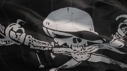 4K pirate flag 4 different shotting bundle Stock Footage 70269763