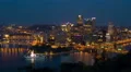 4K Pittsburgh Skyline Night Timelapse Zoom-in 1 4k or 4k+ Resolution