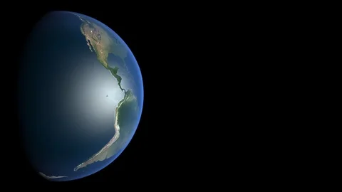 4K Planet Earth from space with no clouds rotating in seamless loop. Stock Footage 103205699