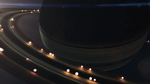 4K Planet Saturn Animation Stock Footage