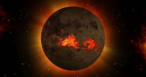 4K Planet Venus Animation |Loopable Stock Footage 113130626