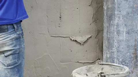 4K, Plastering Closeup 스톡 동영상 55732037