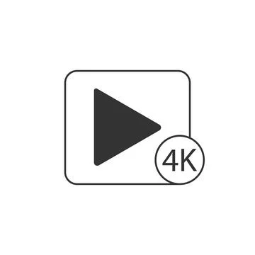 4K play icon Stock Illustration