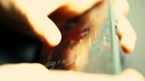 4K Playing Smartphone Game Mobile App Stock Footage 153177859