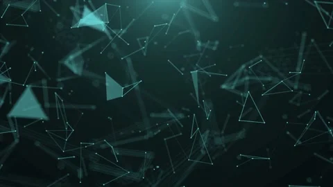 4K Plexus digital connection moving dots and lines. Technology background. Stock Footage 183670627
