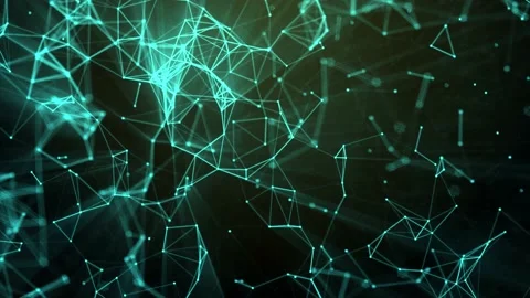 4K Plexus technology background from animated lines and dots Stock Footage 183670723