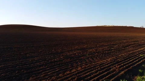 4K Plough Field Landscape Stock Footage 49970946