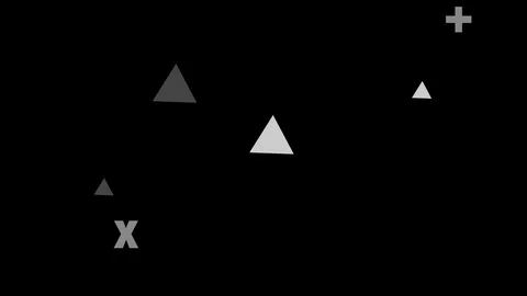 4k Pluses Xs and triangles Stock-Footage 88290833