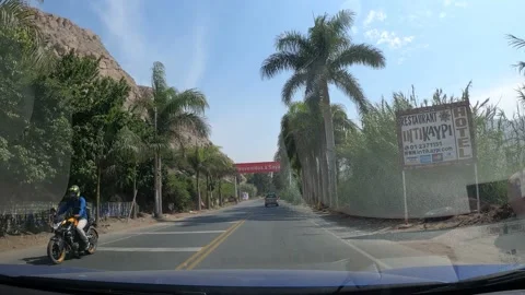 4k point of view entering Sayan district by car 動画素材 144352554