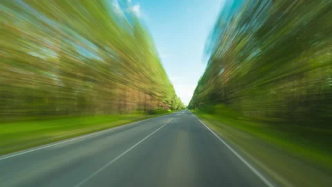 4K Point of View Hyperlapse Time-lapse of Car Driving Through Country Road Video stock 170130929