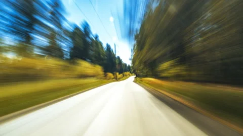 4K Point of View Hyperlapse Time-lapse of Car Driving Through Small Suburbia. Stock Footage 219551144