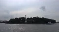 4k Police patrol boat and lighthouse on small island on river Elbe 4k or 4k+ Resolution