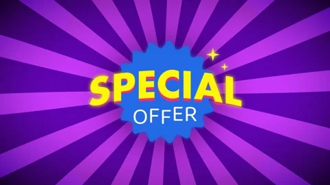 4K Pop Up Special Offer Animated Cartoon Background Video stock 322052909