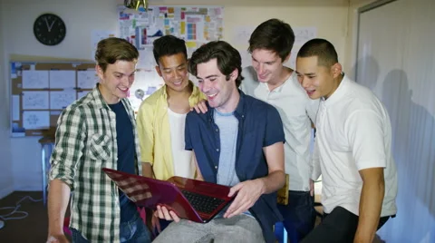 4K Portrait of smiling young computer programmers working together in office 스톡 동영상 54474213