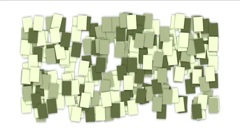 4k post paste square block card notes business paper geometry data information. Stock Footage 58512172