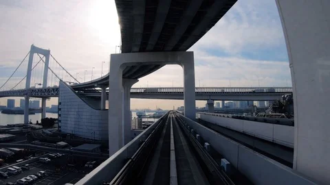 4K POV Timelapse of moving train in Tokyo Stock Footage 101891608